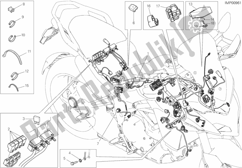 Toutes les pièces pour le Faisceau De Câblage du Ducati Multistrada 1200 S ABS USA 2015